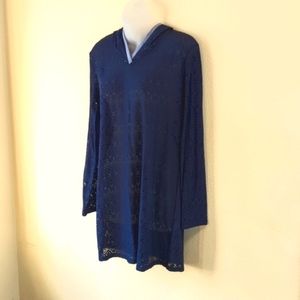 Women's Title Nine Navy Blue Long Sleeve Hoodie Large